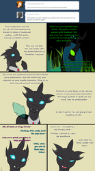 Size: 950x1713 | Tagged: safe, artist:askchenling, queen chrysalis, oc, oc:chen ling, changeling, ask chen ling, g4, ask