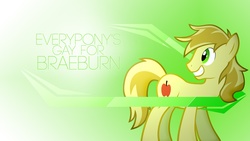 Size: 1920x1080 | Tagged: safe, artist:phantombadger, braeburn, earth pony, pony, g4, everypony's gay for braeburn, image macro, male, solo, stallion, wallpaper