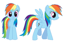 Size: 300x196 | Tagged: safe, artist:missytheunicorn, rainbow dash, pony, g4