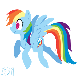 Size: 500x500 | Tagged: safe, artist:ponett, rainbow dash, pony, g4