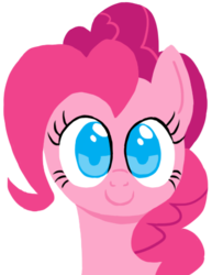 Size: 370x480 | Tagged: safe, artist:ponett, pinkie pie, earth pony, pony, g4, cute, female, looking at you, mare, simple background, smiling, solo, transparent background