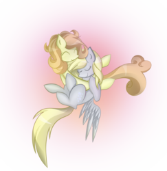 Size: 1140x1174 | Tagged: safe, artist:v-invidia, carrot top, derpy hooves, golden harvest, pegasus, pony, g4, cute, cutie top, duo, female, hug, lesbian, mare, ship:derpytop, shipping