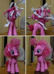 Size: 1118x1519 | Tagged: safe, pinkie pie, g4, brushable, hair styling, irl, photo, styled hair, toy
