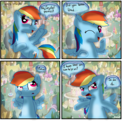 Size: 900x885 | Tagged: safe, artist:natalistudios, rainbow dash, g4, season 3, the crystal empire, comic