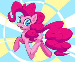 Size: 732x600 | Tagged: safe, artist:ponett, pinkie pie, earth pony, pony, g4, female, looking at you, mare, signature, solo