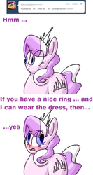 Size: 759x1426 | Tagged: safe, artist:secretgoombaman12345, diamond tiara, scootaloo, earth pony, pony, ask chubby diamond, g4, ask, blushing, comic, fat, female, hipsterloo, lesbian, scootahipster, shipping, tumblr