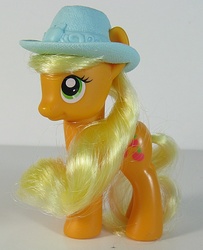 Size: 487x600 | Tagged: safe, photographer:breyer600, applejack, earth pony, pony, g4, brushable, hat, irl, photo, toy