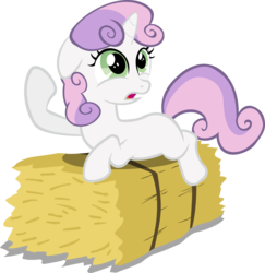 Size: 5067x5213 | Tagged: safe, artist:danton-damnark, sweetie belle, pony, unicorn, g4, sisterhooves social, absurd resolution, female, hay, horn, simple background, solo, transparent background, vector