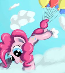 Size: 1200x1333 | Tagged: safe, artist:grennadder, pinkie pie, g4, balloon, then watch her balloons lift her up to the sky