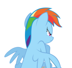 Size: 4000x3776 | Tagged: safe, artist:dasduriel, rainbow dash, pegasus, pony, g4, my little pony: friendship is magic, over a barrel, angry, female, simple background, solo, transparent background, vector