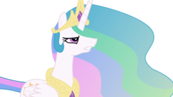 Size: 11125x6210 | Tagged: safe, artist:feitaru, princess celestia, pony, g4, absurd resolution, angry, female, mare, simple background, solo, transparent background, vector