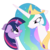 Size: 7000x7000 | Tagged: dead source, safe, artist:mamandil, artist:zev, princess celestia, twilight sparkle, alicorn, pony, g4, absurd resolution, crying, duo, duo female, female, floppy ears, jewelry, mare, regalia, sad, simple background, transparent background, vector
