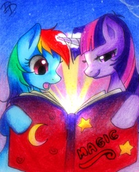 Size: 451x555 | Tagged: safe, artist:jacky-bunny, rainbow dash, twilight sparkle, g4, female, lesbian, ship:twidash, shipping