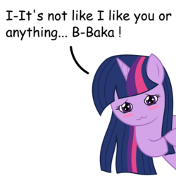 Size: 8000x8000 | Tagged: safe, artist:mamandil, twilight sparkle, g4, :3, absurd resolution, baka, blushing, tsundere, tsunlight sparkle