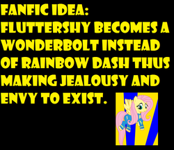 Size: 773x669 | Tagged: safe, fluttershy, rainbow dash, g4, fanfic, meme, text, wonderbolts, wondershy, yellow words