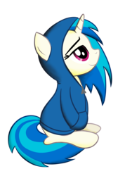 Size: 4491x5988 | Tagged: safe, artist:drawponies, dj pon-3, vinyl scratch, pony, g4, absurd resolution, clothes, female, hoodie, simple background, solo, transparent background