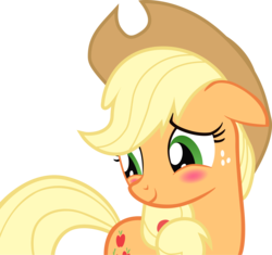 Size: 6063x5688 | Tagged: safe, artist:samxjing, applejack, g4, absurd resolution, blushing, simple background, transparent background, vector