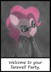 Size: 589x820 | Tagged: safe, artist:c0nker, pinkie pie, g4, albert wesker, crossover, marvel vs capcom 3, parody, resident evil