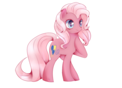 Size: 900x648 | Tagged: safe, artist:kyonko, pinkie pie (g3), earth pony, pony, g3, g4, female, g3 to g4, generation leap, mare, simple background, solo, transparent background