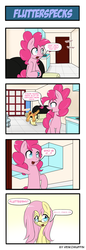 Size: 660x1914 | Tagged: safe, artist:reikomuffin, applejack, fluttershy, pinkie pie, earth pony, pegasus, pony, g4, 4 panel comic, 4koma, comic, couch, glasses, otakushy, sleeping, snoring