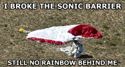 Size: 500x269 | Tagged: safe, felix baumgartner, image macro, skydiver, sonic rainboom