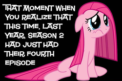 Size: 500x331 | Tagged: safe, pinkie pie, g4, meta, pinkamena diane pie, text