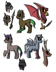 Size: 713x909 | Tagged: safe, artist:fimoman, oc, oc only, blightlings, concept art, non-pony oc, tears of gaia