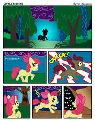 Size: 800x1024 | Tagged: safe, artist:tim-kangaroo, apple bloom, earth pony, pony, g4, comic, female, filly, lightning, tree