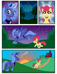 Size: 800x1024 | Tagged: safe, artist:tim-kangaroo, apple bloom, princess celestia, princess luna, g4, comic, s1 luna