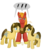 Size: 400x460 | Tagged: safe, artist:papercell, big macintosh, caramel, toffee, earth pony, pony, g4, gay, male, rule 63, self ponidox, ship wars, ship:caramac, shipping, stallion, straight