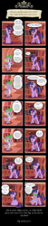 Size: 1280x6060 | Tagged: safe, artist:perfectblue97, spike, twilight sparkle, dragon, earth pony, pony, comic:without magic, g4, blank flank, book, bookshelf, comic, crying, earth pony twilight, floppy ears, golden oaks library