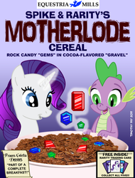 Size: 640x840 | Tagged: safe, artist:tim-kangaroo, rarity, spike, g4, cereal, food