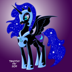 Size: 800x800 | Tagged: safe, artist:tim-kangaroo, nightmare moon, alicorn, pony, g4, female, solo, spread wings, wings