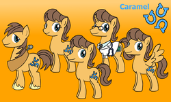 Size: 850x509 | Tagged: safe, artist:nekocrispy, caramel, chance-a-lot, creme brulee, doctor horse, doctor stable, toffee, pegasus, pony, unicorn, g4, ask, clothes, comparison, female, glasses, logic, male, mare, rule 63, similarities, smiling, stallion, tumblr, unshorn fetlocks
