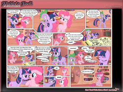 Size: 1400x1050 | Tagged: safe, artist:troubletransistor, pinkie pie, spike, twilight sparkle, g4, comic