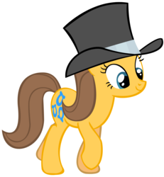 Size: 1156x1252 | Tagged: safe, toffee, earth pony, pony, g4, female, hat, mare, simple background, top hat, vector, white background