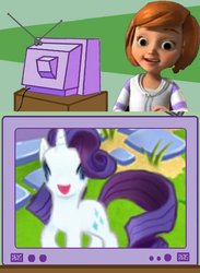 Size: 563x771 | Tagged: safe, gameloft, rarity, pony, unicorn, g4, my little pony: magic princess, 3d, care bears, creepy care bears girl, cursed image, exploitable meme, faic, female, game, gameloft shenanigans, gif party, happy, horn, looking at camera, looking at you, mare, meme, mobile game, nightmare fuel, pink tail, purple mane, tail, thread, tv meme, video game, white coat, white fur, zoomed in