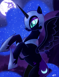 Size: 1500x1950 | Tagged: source needed, safe, artist:feli, nightmare moon, pony, g4, female, profile, solo