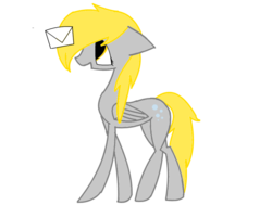 Size: 900x681 | Tagged: safe, artist:xxclawsxx, derpy hooves, pegasus, pony, g4, female, letter, mare