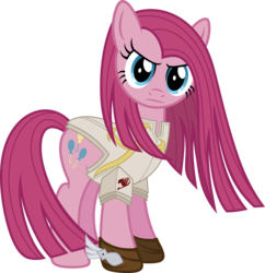 Size: 1600x1653 | Tagged: safe, artist:stabzor, pinkie pie, earth pony, pony, g4, armor, fairy tail, female, mare, pinkamena diane pie, simple background, solo, transparent background