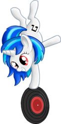 Size: 398x810 | Tagged: safe, artist:themightysqueegee, dj pon-3, vinyl scratch, pony, unicorn, g4, female, filly, record, simple background, solo, transparent background