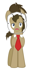 Size: 900x1941 | Tagged: safe, artist:wolfsman2, doctor whooves, time turner, earth pony, pony, g4, disguise, male, necktie, paper-thin disguise, simple background, solo, spy, spy (tf2), stallion, team fortress 2, transparent background, vector