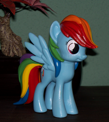 Size: 370x415 | Tagged: safe, rainbow dash, g4, customized toy, irl, painted, photo, show accurate, toy
