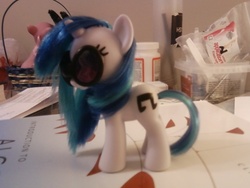 Size: 640x480 | Tagged: safe, artist:dippindot, dj pon-3, vinyl scratch, pony, g4, brushable, customized toy, goggles, irl, photo, solo, toy