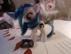 Size: 640x480 | Tagged: safe, artist:dippindot, dj pon-3, vinyl scratch, pony, g4, brushable, customized toy, goggles, irl, photo, solo, toy