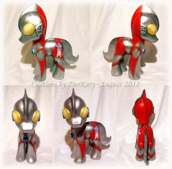 Size: 900x885 | Tagged: safe, artist:deekary, customized toy, irl, photo, ponified, toy, ultraman
