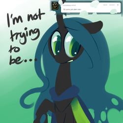 Size: 1000x1000 | Tagged: safe, artist:ask-pacified-chrysalis, queen chrysalis, g4, ask, tumblr