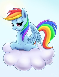 Size: 2550x3300 | Tagged: safe, artist:steffy-beff, rainbow dash, g4, bedroom eyes, cloud