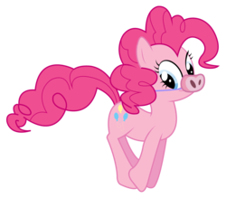 Size: 3200x2800 | Tagged: safe, artist:bloccy, pinkie pie, pig, g4, pig nose, piggie pie, pronking, simple background, transparent background, vector