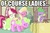 Size: 1603x1054 | Tagged: safe, edit, edited screencap, screencap, daisy, flower wishes, lily, lily valley, roseluck, spike, dragon, earth pony, pony, g4, the cutie pox, caption, female, flower, flower in hair, flower trio, image macro, lily (flower), male, mare, spike gets all the mares